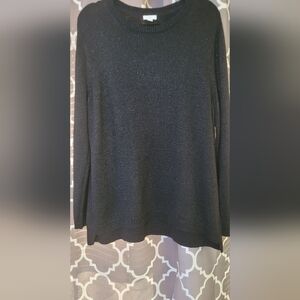 J. Jill Black Shimmer Knit Sweater